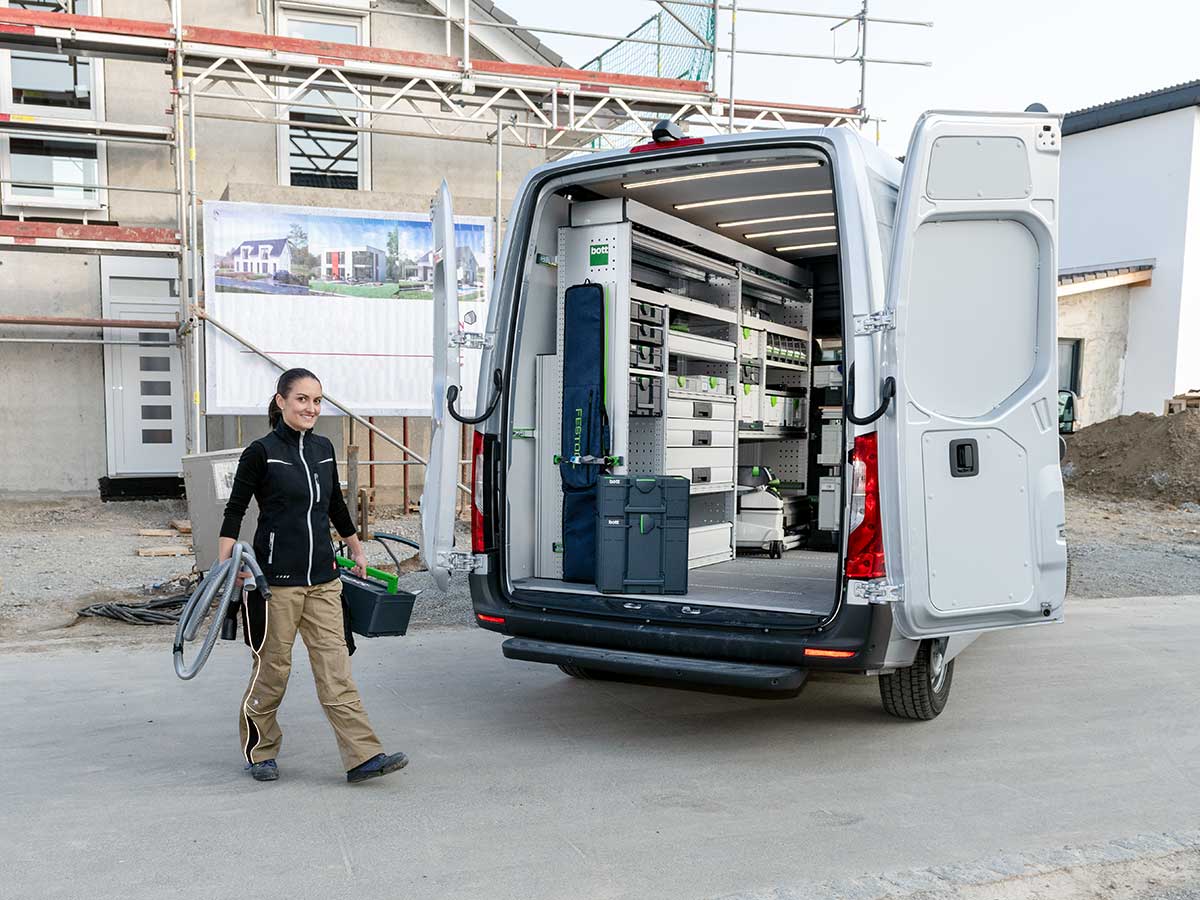 Equipamiento de vehículos para artesanos, ver transportador grande para carpinteros